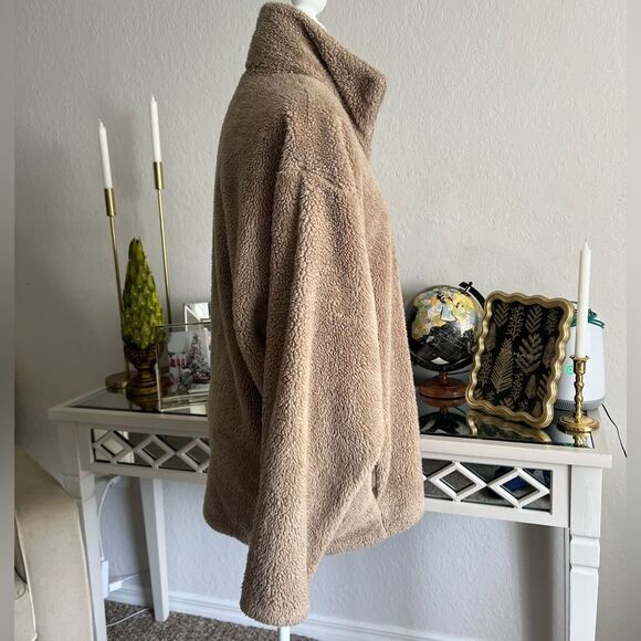 Express oversized fuzzy quartz zip sweater - Picture 3 of 5